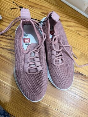 Ecko Unlimited Pink Knit Kids Slip-On Sneakers